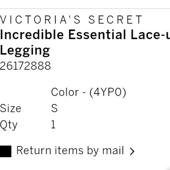 Victoria Secret Essential Lace- Up Legging SM - Picture 2 of 5